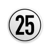 Speed Sign 25 km/h on Aluminium for Germany Truck Tractor