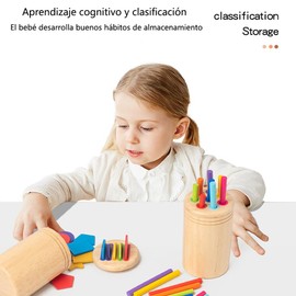 NACOOL Portalápices a Juego de cognición con Forma de Color, Juguete de clasificación de Colores de Aprendizaje, Juego de combinación sensorial de Desarrollo de motricidad Fina, Juguete Educativo.