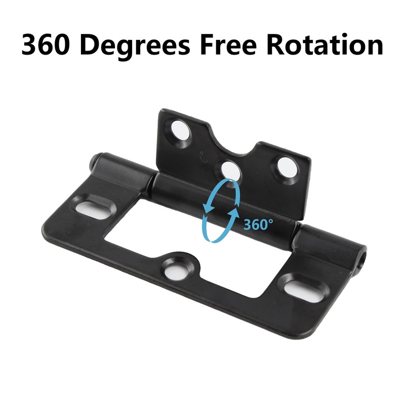 bociloy 6Pcs 3 Inch Non-Mortise Hinge, Black Bifold Door Hinges