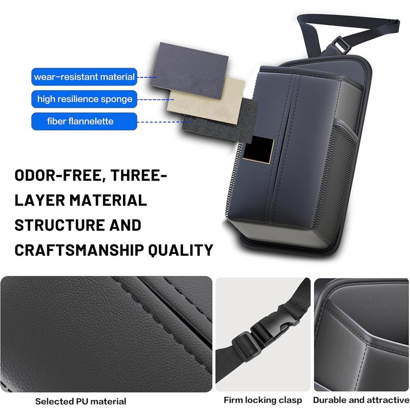 TESGADGETS Tissue Box Holder for Front Seat, Headrest Organiser with