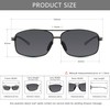 SUNGAIT Ultralight Rectangular Sunglasses Men's Polarised UV400 Protection Pack of