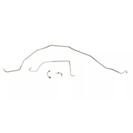 The Stop Shop Front Brake Line Kit Fits 65-68 FSC Car Galfan Coated Steel w/ Power Disc, 4pcs