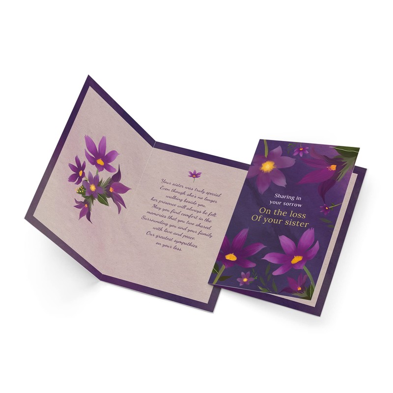Sympathy Card Loss of Sister | Made in America |