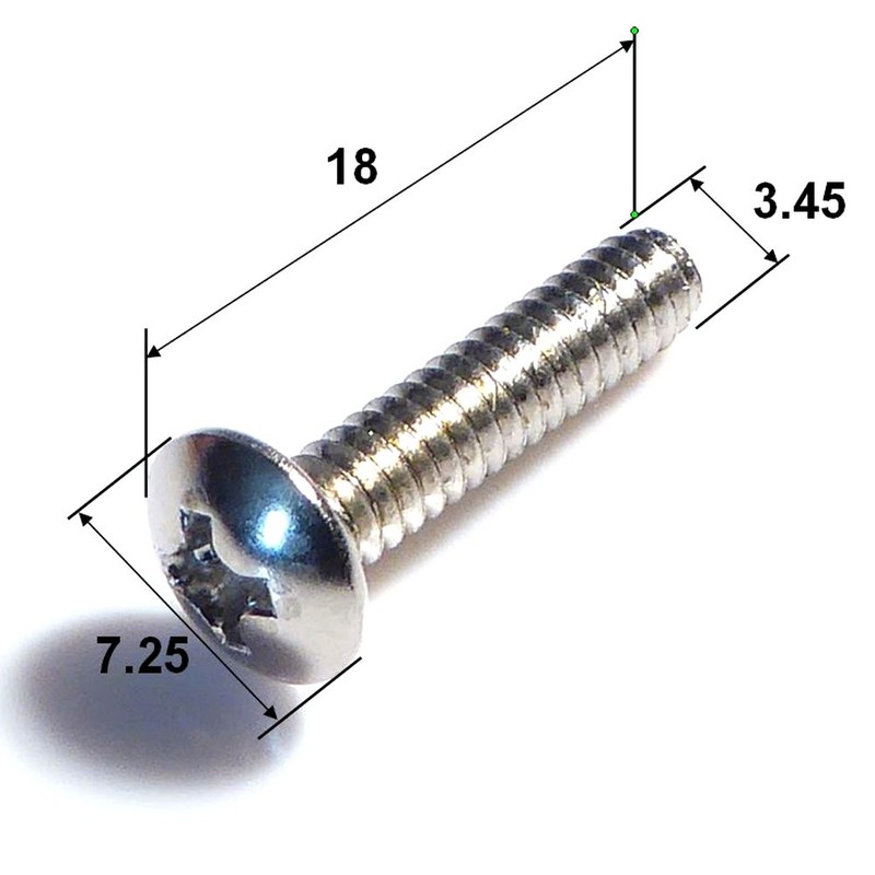 Gold guitar switch screws dome head packs of 2