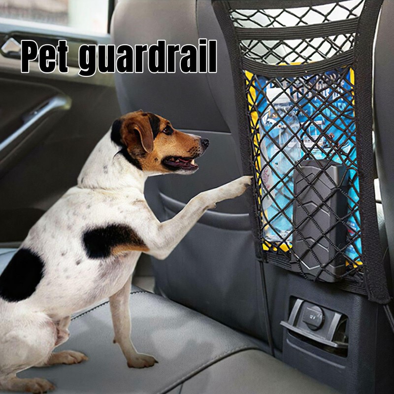 1 Piece Of Car-Mounted Partition, Car Storage Net Bag, Elastic