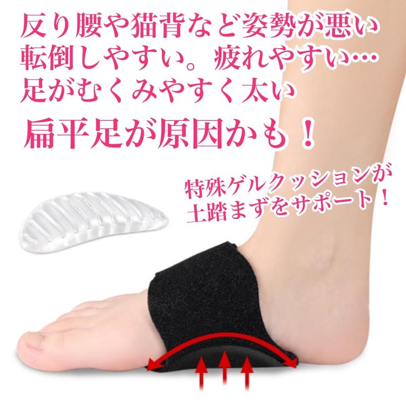 理学療法士推薦 土踏まず サポーター アーチサポート 足裏 ゲル 扁平足 足裏サポーター フットサポーター