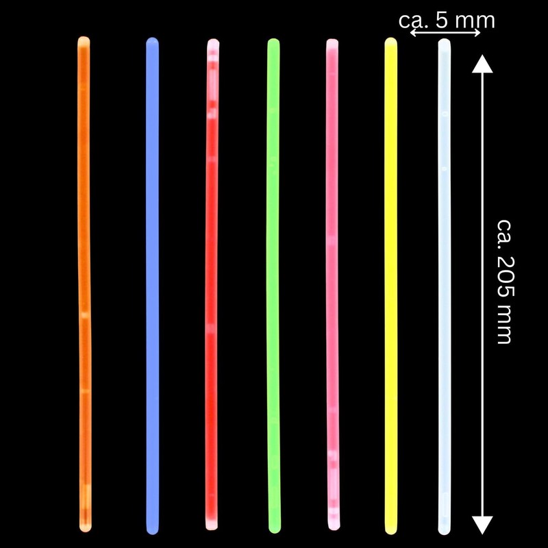 NEON FUN 100 Glow Sticks Cold White Includes 100x TopFlex