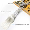 (2P, White) - Fenghuangwu 2Pcs Tassel Curtain Tiebacks Handmade, Elegant