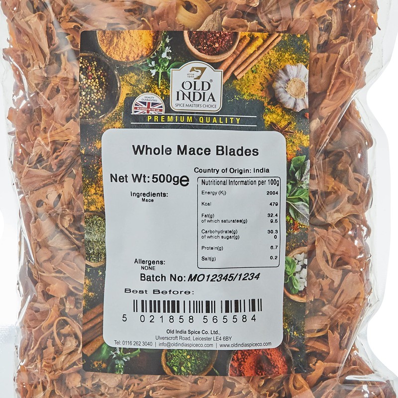 Old India Whole Mace Blades 500 g