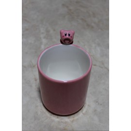 SK Japan Kirby Mug: Cute Sucking Air Kirby On Handle: Pink, Maximum Tomato Mark, H 4.33 x W 4.13 x L 2.95"