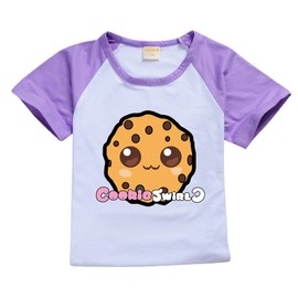 OAIXIUR Cookie Swirl C Girls' Clothing Sets Fashion Comfortable Shorts and Top 2Pcs Outfits (Violet,5-6 Years,5 Years,6 Years)