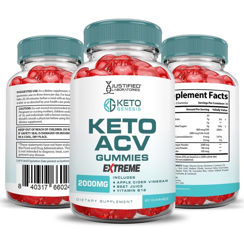 Justified Laboratories Keto Genesis Extreme ACV Gummies 2000MG Apple Cider