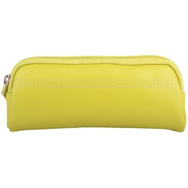 Valita Womens Multi-Purpose Genuine Soft Leather Glasses Pencil Cosmetic Case - Citrus