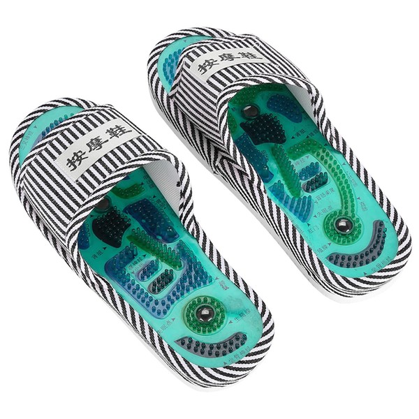 Acupuncture Magnetic Field Therapy Massage Slippers, Acupressure Magnetic Health Foot Care, Tension Reducing, Promotes Blood Circulation (Free Size) (27.7 cm)