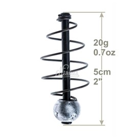 Carp Steel Spring Bait Fishing Feeder 20g Fishing Rig Hooks #6 Inline Coarse Terminal Tackle