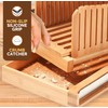 BAMBUSI Bread Slicer for Homemade Bread - Bamboo Bread Cutter