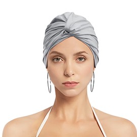 Pleated Swim Cap Ladies Swimming Hat Women Long Hair Swim Cap Bathing Cap Ears Protection Cap Swim Hat Super Elastic Turban Swimming Cap Surfing Cap Shower Cap for Long Hair Short Hair