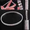 Kucheed Pack of 2 Sparkling Diamond Anklets for Women, Elastic