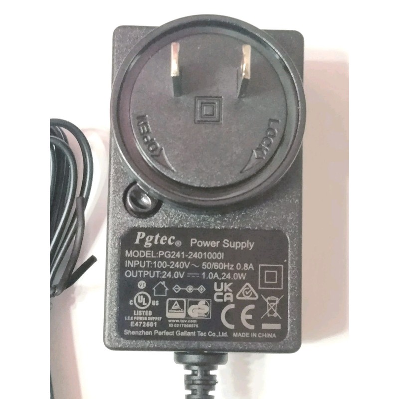 PGTEC DC 24V 1A amp AC Adapter Charger Power Supply