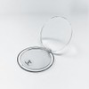 Rucci 3-in-1 Magnifying Compact Mirror, Clear Acrylic, 4 Inch Diameter