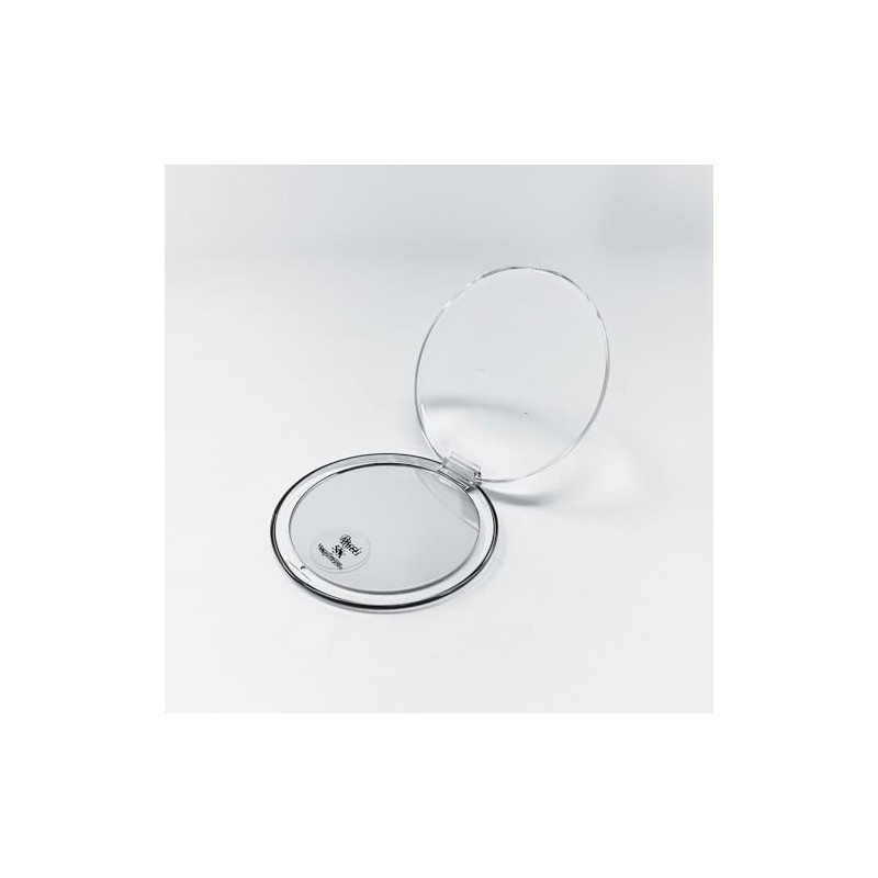 Rucci 3-in-1 Magnifying Compact Mirror, Clear Acrylic, 4 Inch Diameter