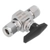 Ball Valve Straight Through 1/2in Thread Fluid Control Device Stainless