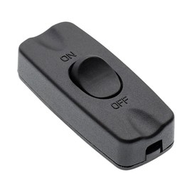 Inline Intermediate Switch 250 V 2 A Amp (Pack of 2) 2 3 Core On/Off Cord Switch Cable Switch Rocker Switch for Electric Lamps Table Lamps Small Appliances (Black)