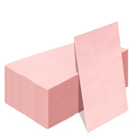 50 Pieces 3-ply Light Pink Paper Napkins 13 x 15.7 Inches Guest Towels Disposable Bathroom Paper Hand Towels for Bathroom Kitchen Wedding Birthday Party Disposable Napkins