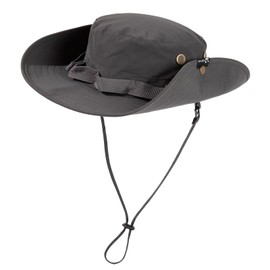 TOP-EX UPF 50 Wide Brim Sun Hat Men Waterproof, Lightweight & Breathable Boonie Hat, Safari Hat, Summer Outdoor Bush Hat for Fishing, Hiking Foldable & Windproof & Adjustable 57-60CM M/LGrey