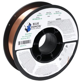 Blue Demon ER70S6 X .035 X 10 LB MIG/GMAW Carbon Steel Welding Wire, All Position, Low Spatter, Formulated to Provide Porosity-Free, X-Ray Quality Welds