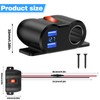 USB Steckdose Zigarettenanzünder Splitter,12V 36W QC3.0 USB-A Steckdose 120W Zigarettenanzünder