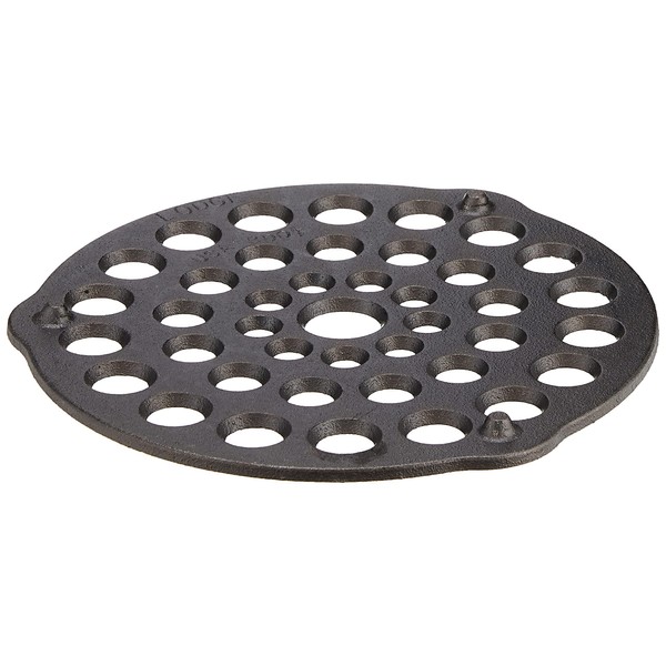 Lodge L8DOT3 8-Inch Logic Pre-Seasoned Cast-Iron Meat Rack/Trivet (Black)