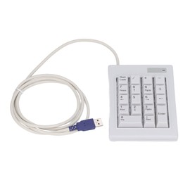Mechanical Numpad 18 Keys Linear Action Switch USB Port Splashproof Nonslip Pads USB Numpad for Office Bank Counter