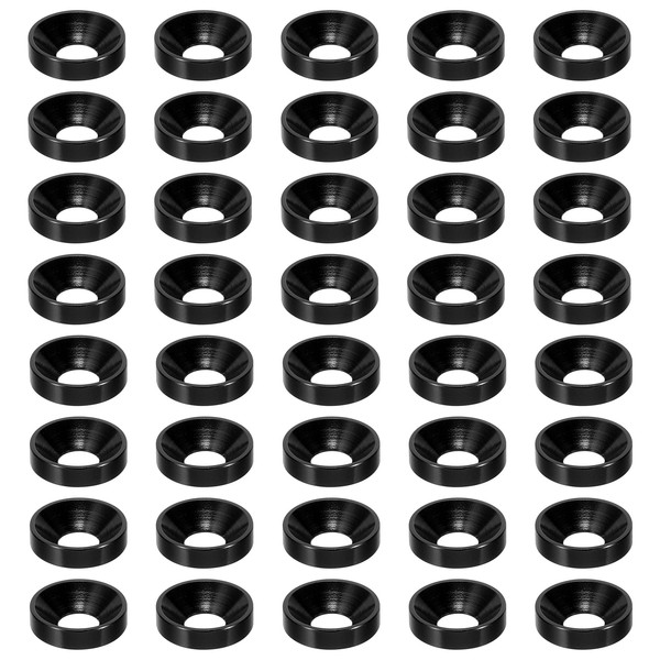 PATIKIL M4 Finish Countersunk Washer, 60pcs Anodized Aluminum Alloy Flat