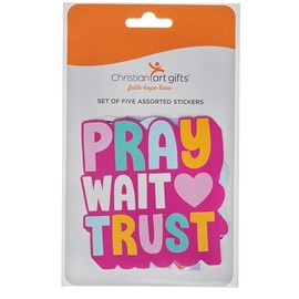 Christian Art Gifts Decorative Inspirational Scripture Sticker Sheet Set for Girls: Assorted Multicolor Water-Resistant Designs for Kids, Cute Variety for Scrapbooks, Albums, Planners, Set of Five