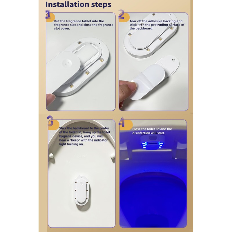 Toilet Guard,Smart U V-C Toilet Cleaner & Odor-Control System with