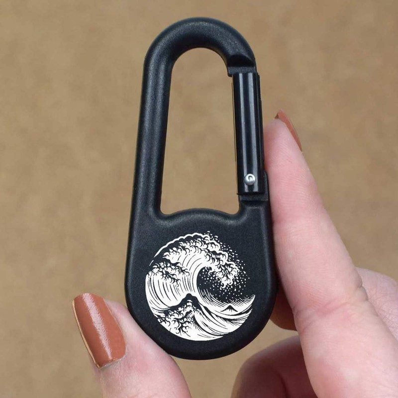 Azeeda 'Tsunami Ocean Wave' Compass Keyring (KC00033276)