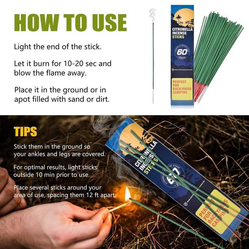 Citronella Incense Sticks 60 Pieces per Box - Citronella Incense