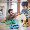 Peeokuo 3Pcs Dinosaur Toys for Kids 3-5, Transforming Dinosaur Car