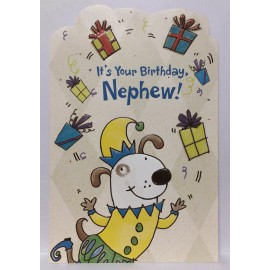 American Greetings Happy Birthday Nephew Uncle Juggling Present Dog American Greetings Funny Card