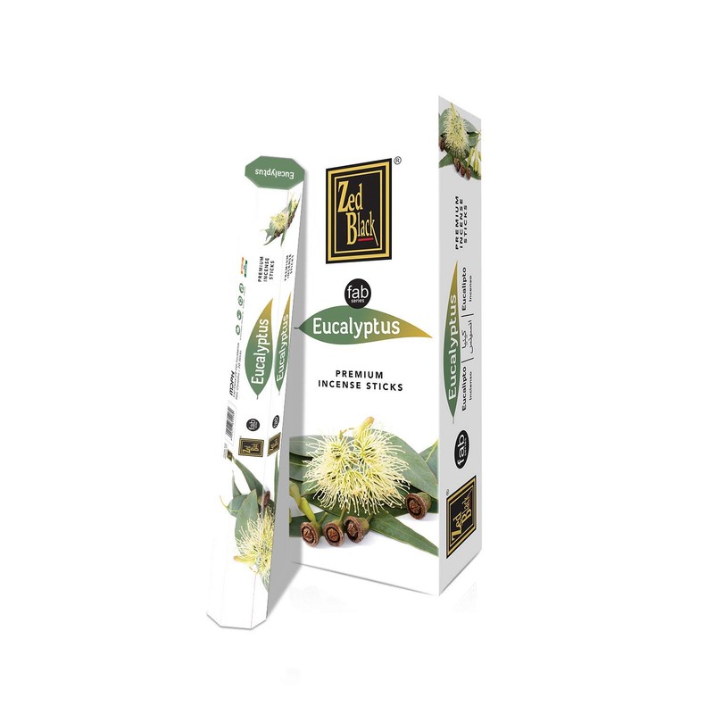 ZED BLACK Premium Eucalyptus Natural Incense Sticks - 20 Sticks