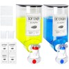 2 Pack Laundry Soap Dispenser,Wall Mounted Detergent Dispenser,Fabric Softener Dispenser,Liquid