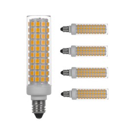 OMTO E11 Led Bulbs 100-2650V 100W Halogen Candelabra Bulbs Equiva Dimmable T3 T4 Mini Base E11 Bulb,11W 1100LM for Chandeliers, Candelabra, Ceiling Fan,Cabinet Lighting (5, Natural White 4000K)