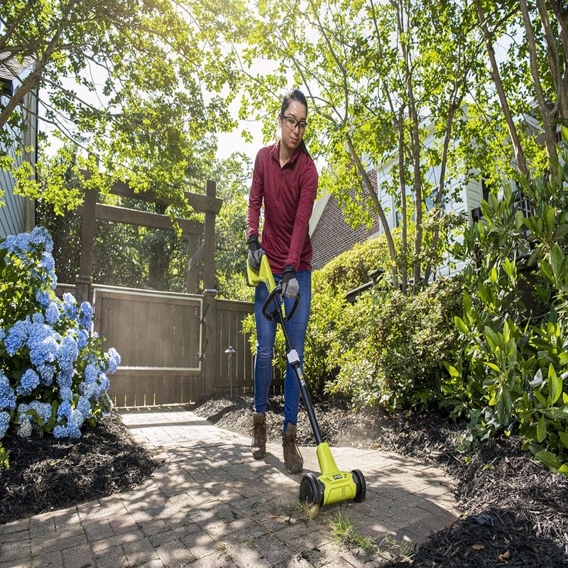 RYOBI ONE+ 18V Patio Cleaner with Wire Brush Edger Weed
