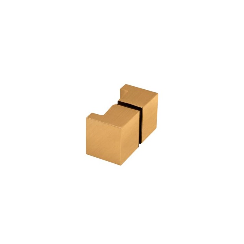 FHC DKSQ3SB Square Back-to-Back Shower Door Knob/Finger Pull - Satin