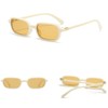 Laurinny Retro Rectangular Sunglasses 90s Rectangle Narrow Glasses Sunglasses Women's