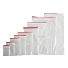 100 x Zip Press Seal Poly Bags, Resealable (40 Sizes to Choose From)