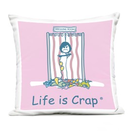 Stupell Industries Swimsuit Dressing Room Design by LIC Outdoor Printed Throw Pillow, 18 x 7 x 18, Pink