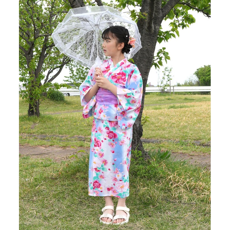 Bee saa01400 3-Piece Kids’ Yukata Set, Girls, Summer, Easy to