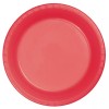 Small 7" Plastic Disposable Plates -Vibrant Solid Colors Appetizer Dessert